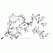 Схема узла: Передний обтекатель для Honda CBR600 CBR600F4