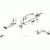 Схема узла: Педаль(Лапка) для Honda VTR250 VTR