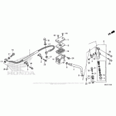 Схема вузла: Задній гальмівний циліндр 1 для Honda CBR500 CBR500R