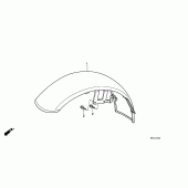 Схема вузла: Переднє крило для Honda VT600 Shadow VLX