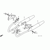 Схема узла: Выхлопная система для Honda CMX250 Rebel