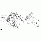 Схема узла: Left crankcase cover/wate r pump для Honda VTR250 VTR