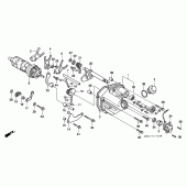 Схема узла: Копирный вал и Вилки и Вал переключения для Honda CB750 Seven Fifty