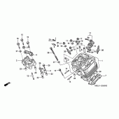 Схема вузла: Перед. головка циліндра для Honda NT650 Deauville