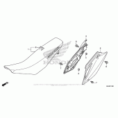 Схема вузла: Сидіння & Бічний обтічник для Honda CRF150 CRF150R