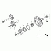 Схема вузла: Привід стартера для Honda CBF1000