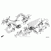 Схема вузла: Вихлопна система для Honda CTX1300