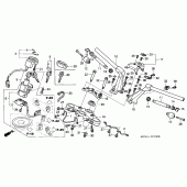 Схема узла: Верхняя траверса & Клипон руля для Honda ST1300 Pan-European