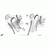 Схема вузла: Ланцюг ГРМ & Натяжник & Заспокоювач для Honda VT1300 Stateline