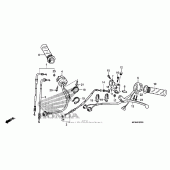 Схема узла: Ручка руля & Пульт управления рулевой & Тросики для Honda NT700 NT700V
