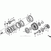 Схема узла: Сцепление для Honda VT750 Shadow Deluxe