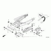 Схема вузла: Задній важіль (Маятник) для Honda CRF150 CRF150F