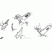 Схема вузла: Бічний обтічник для Honda CBR1000 CBR1000F Hurricane