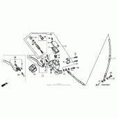 Схема вузла: Передній гальмівний циліндр для Honda CRF450 CRF450R