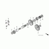 Схема вузла: Привід кікстартера для Honda XR400