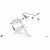 Схема вузла: Бічна підніжка (1) для Honda VT750 Shadow Aero