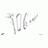 Схема вузла: Ланцюг ГРМ & Натяжник & Заспокоювач для Honda CBF250