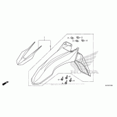 Схема вузла: Переднє крило для Honda CRF250 CRF250RL Rally