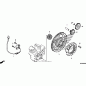 Схема вузла: Привід стартера для Honda VT750 Shadow Aero