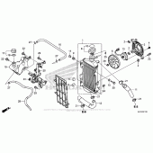 Схема вузла: Радіатор для Honda CRF250 CRF250RL Rally