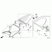 Схема вузла: Сидіння для Honda VFR800 Interceptor