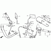 Схема вузла: Пульт управління рульовой для Honda VT600 Shadow VLX Deluxe