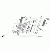 Схема вузла: Вилка передньої осі для Honda CRF150 CRF150F