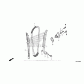 Схема вузла: Ланцюг ГРМ & Натяжник & Заспокоювач для Honda CRF250 CRF250X