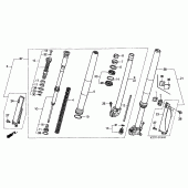 Схема вузла: Вилка передньої осі для Honda CR250