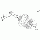 Схема вузла: Заднє колесо для Honda NSA700 DN-01