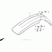 Схема вузла: Переднє крило для Honda XR250