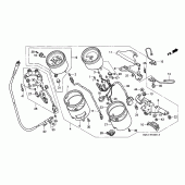 Схема узла: Панель приборов для Honda VF750 Magna