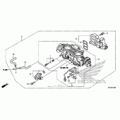 Схема узла: Дроссельная заслонка для Honda GL1800 Gold Wing