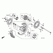 Схема вузла: Заднє колесо для Honda XL700V Transalp