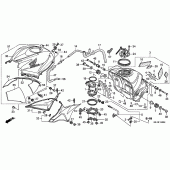 Схема вузла: Паливний бак для Honda CBR600