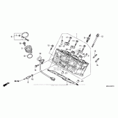 Схема узла: Головка цилиндра (Rr.) для Honda VFR1200 VFR