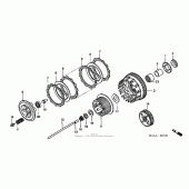Схема вузла: Зчеплення для Honda VT1100 Shadow Spirit