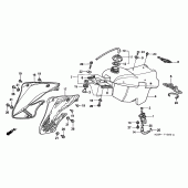 Схема узла: Топливный бак для Honda CR250