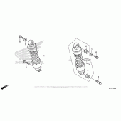 Схема вузла: Задній амортизатор для Honda CMX250 Rebel