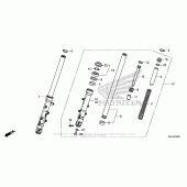 Схема вузла: Вилка передньої осі для Honda CBR650F