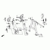 Схема узла: Подставка для Honda CBR600 CBR600F Hurricane