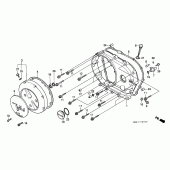 Схема узла: Правая крышка картера для Honda VT1100 Shadow