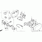 Схема узла: Carburetor side cover для Honda VF750 Magna