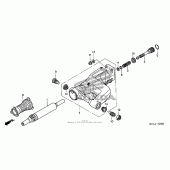 Схема узла: Задний рычаг (Маятник) для Honda GL1800 Gold Wing