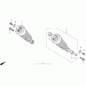 Схема узла: Задний амортизатор для Honda VF750 Magna