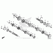 Схема вузла: Трансмісія для Honda CBR600