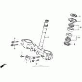 Схема узла: Steering stem 95-96 для Honda CR250