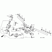 Схема вузла: Верхня траверса і Кліпон керма 99-03 для Honda CBR1100XX Blackbird