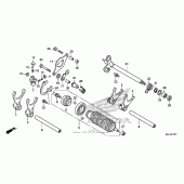 Схема вузла: Gearshift drum (2) для Honda NC700