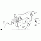 Схема вузла: Акумулятор для Honda CRF250 CRF250L